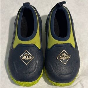 Kids Shoes - Navy and Lime